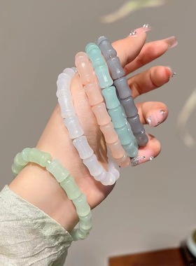 古风竹节手链夏季国风情侣弹力手串小清新学生盘玩手链男女朋友