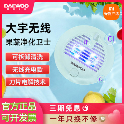 DAEWOO韩国大宇无线果蔬清洗机家用除农残洗菜全自动食材净化机器