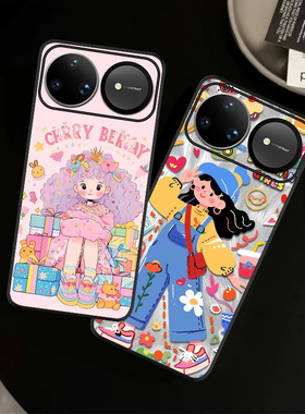 适用华为Nova15Ultra手机壳皮纹14Pro保护套14活力版个性14Ultra蓝色清新花多巴胺公主女定制轻奢创意ins风