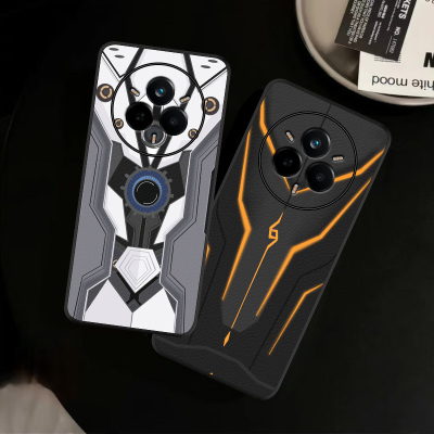 适用Realme真我14Pror手机壳皮纹14Pror+保护套个性炫酷机甲变形金刚轻奢爆款潮创意男女定制ins风