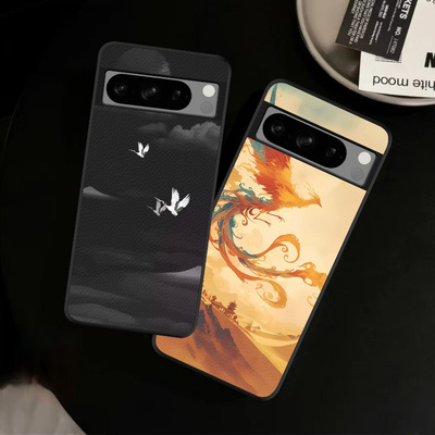 适用Google谷歌Pixel10ProXL手机壳皮纹7A彩绘9保护套6Pro国潮复古风清新轻奢爆款潮创意男女定制ins风