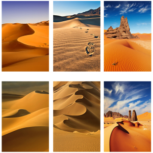 沙漠风景装饰画客厅玄关走廊入户门挂画楼梯转角墙画喷绘打印布画