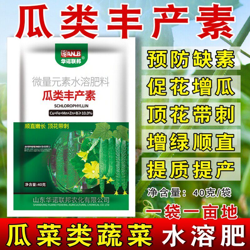 瓜类丰产素黄瓜苦瓜丝瓜瓜类蔬菜果大果多顶花带刺瓜长水溶肥料