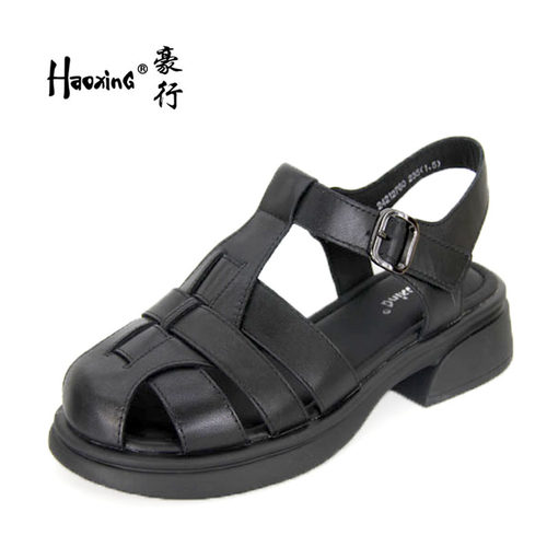 豪行方跟夏季休闲粘扣包头