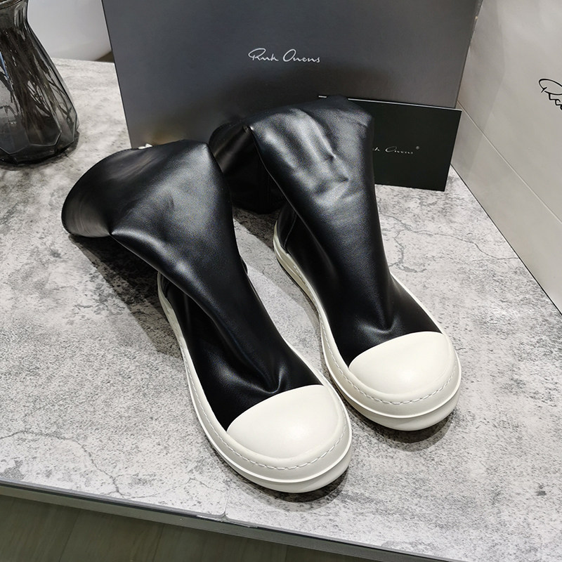 [IM XIAOJUN] RO HIGH-END LIGHT LUXURY THIN LEGS LONG ELASTIC SOCKS BOOTS INS NET RED THICK-SOLED BOOTS WOMEN