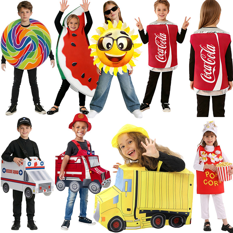 万圣节儿童节COS卡通角色扮演服搞笑儿童罩衣舞台表演服节日装扮