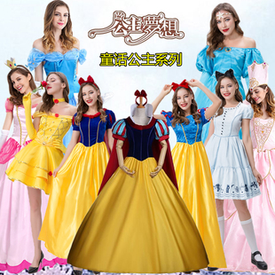 万圣节成人迪士尼白雪公主裙舞台演出cos爱莎安娜贝尔服装大人