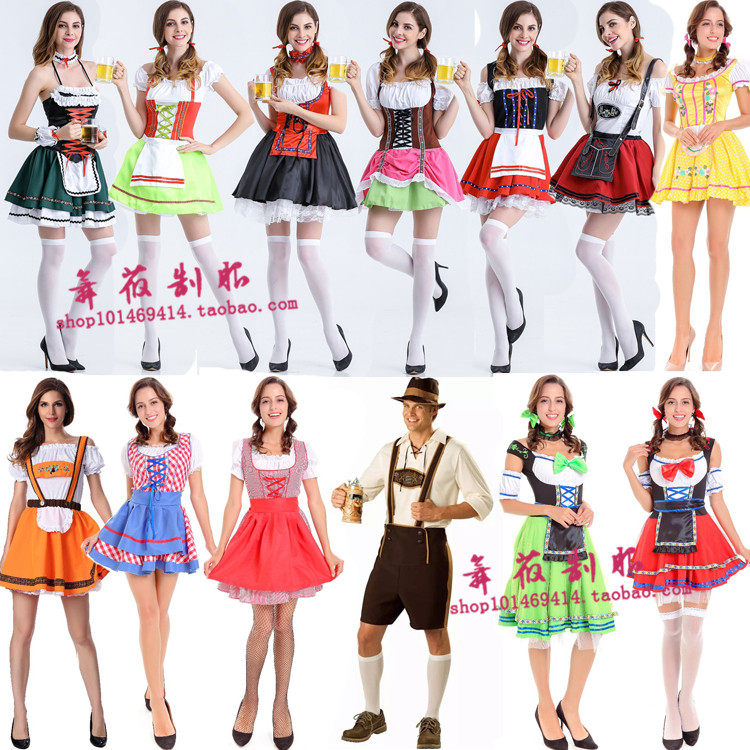 啤酒服德国啤酒节服装慕尼黑巴伐利亚德国传统服装舞台表演出服