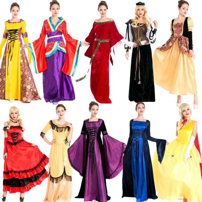 Cosplay复古宫廷贵族服装英国女王装万圣节服装 舞台装演出服女装