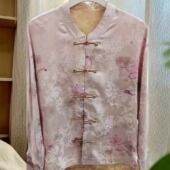 女 开衫 春夏新款 香云纱国风盘扣正反两面穿上衣外套气质高端妈妈装