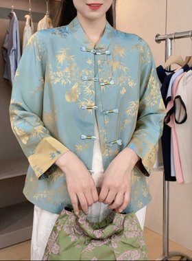 时尚新款两面穿开衫新中式外套女