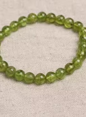 诚福天然橄榄石水晶手链