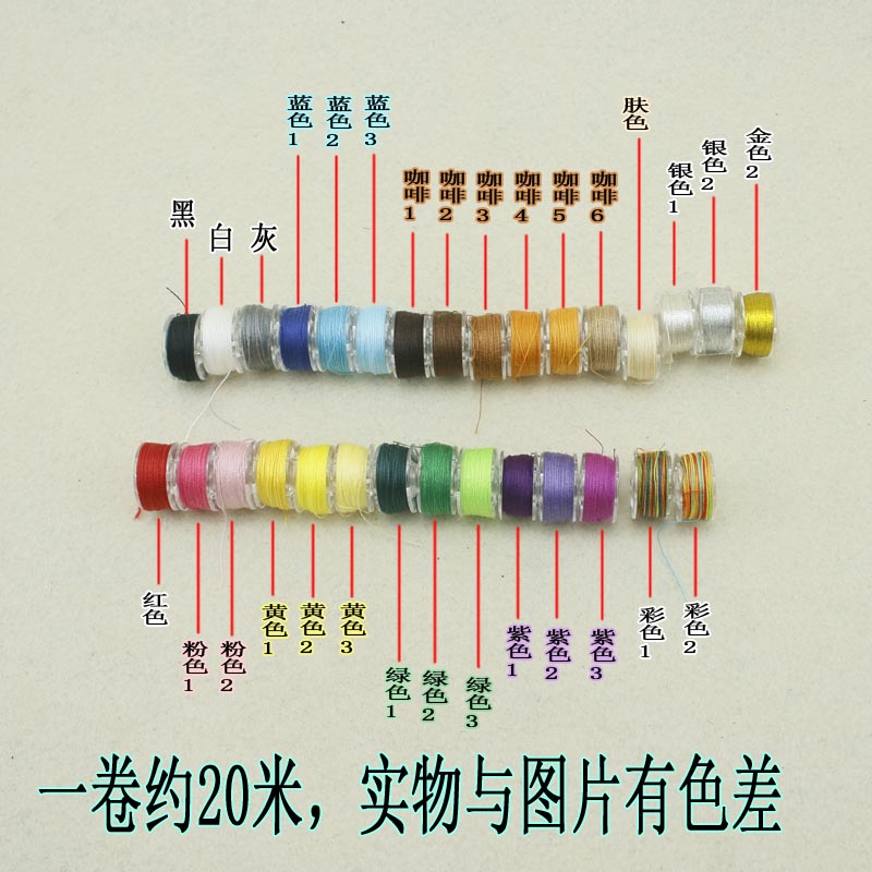 不织布手工DIY材料配件家用缝纫机手缝线混色涤纶小线细线缝纫线