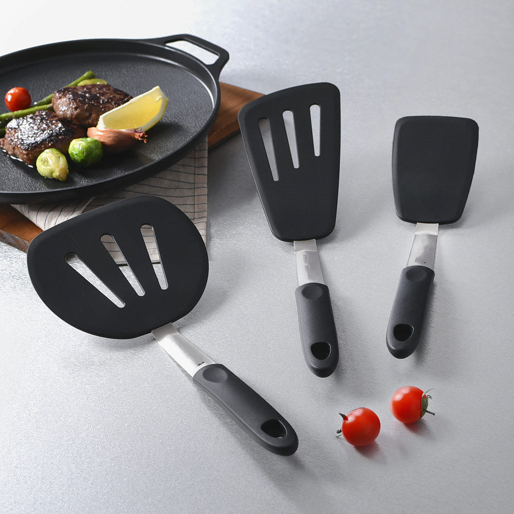 韩国硅胶煎铲子不粘锅专用漏铲厨房耐高温煎饼扇形铲小型翻菜铲子