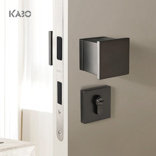 德国KABO门锁室内卧室北欧灰色分体卫生间简约房门锁静音实木门锁