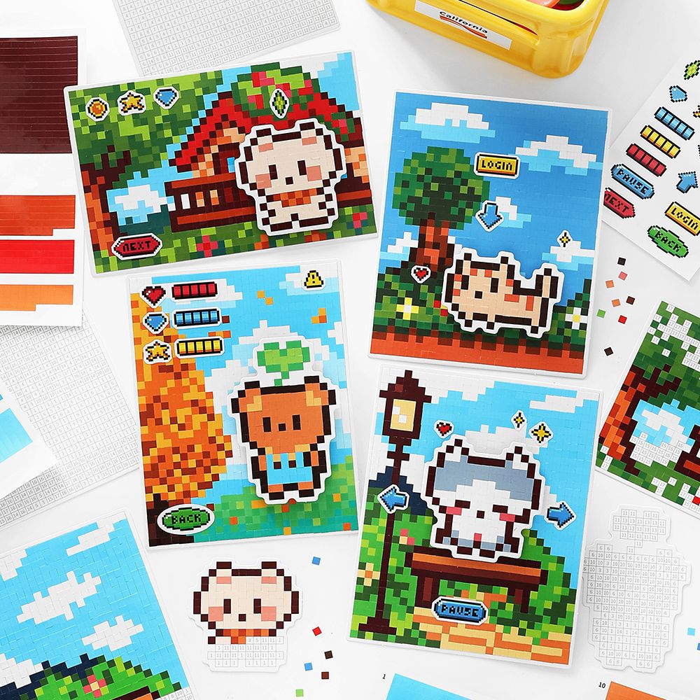 Infeel.Me拼豆贴纸 拼豆豆第六弹系列 趣味手工diy手帐素材贴画本