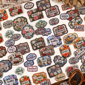 Retro 饰造景diy素材贴纸 复古风手账素材装 Story贴纸包 补丁系列