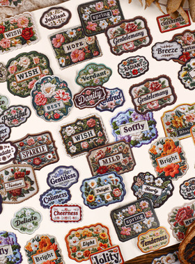 Retro Story贴纸包 补丁系列 复古风手账素材装饰造景diy素材贴纸