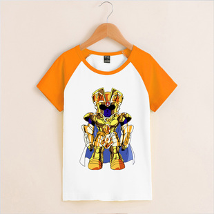 精品演出演出服diy黄金圣斗士加隆双子座撒加洋气T恤童装短袖衣服