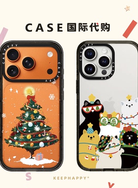 圣诞树小猫咪适用iphone17手机壳16promax苹果15pro透明MagSafe磁吸14plus日韩12可爱13卡通Air情侣12女