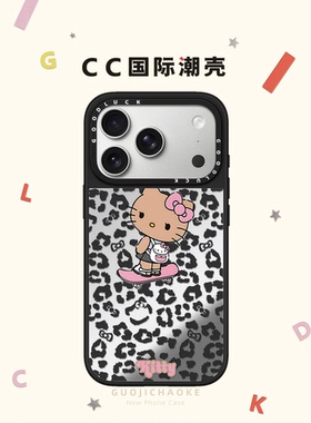 冲浪沙滩黑皮KT猫适用iphone17手机壳16promax苹果15pro磁吸MagSafe透明14plus卡通13日韩Air女12闺蜜