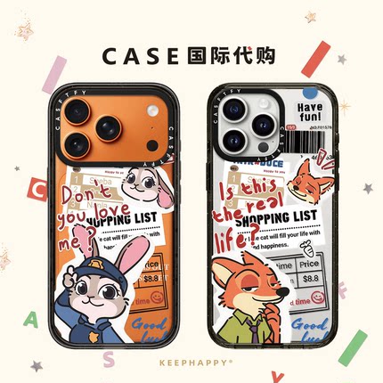 联名疯狂动物城标签字母适用iphone17手机壳16promax苹果15pro透明MagSafe磁吸14plus日韩12可爱13卡通