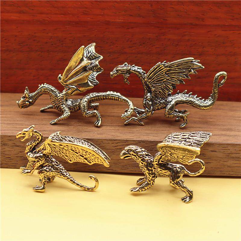 黄铜魔兽恐龙摆件创意复古魔龙飞龙青龙茶宠办公室桌面工艺品装饰,家居饰品,装饰摆件,淘宝优惠券,粉丝福利购,淘宝优惠卷
