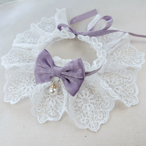 Шарф, аксессуар, чокер, колокольчик с бантиком, кружевная галстук-бабочка, нагрудник, слюнявчик, ожерелье, кот, домашний питомец