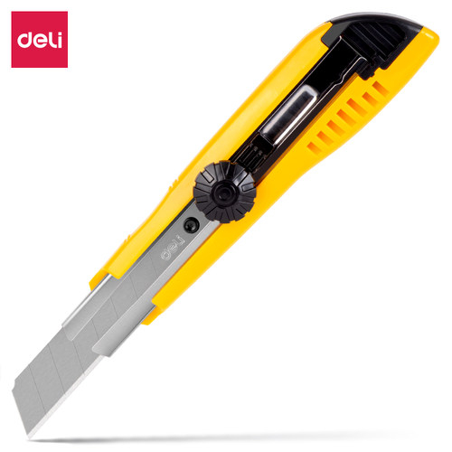 得力2043大号美工刀壁纸刀裁纸刀墙纸刀刀架旋转锁定介刀切割刀