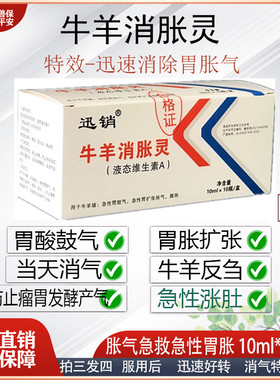 兽用消气灵牛羊消胀灵急性胃鼓气胀气胃扩张食欲不振反刍四胃动力