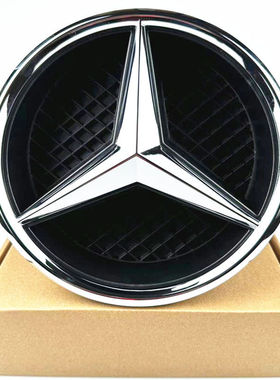 适用奔驰中网格标E级C级CLCA180E300LC200GLE中网原车标车头大标