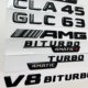 GLC63GLAGLE后尾标黑色V8TURBO叶子板侧贴 CLA45 奔驰车标AMG A45
