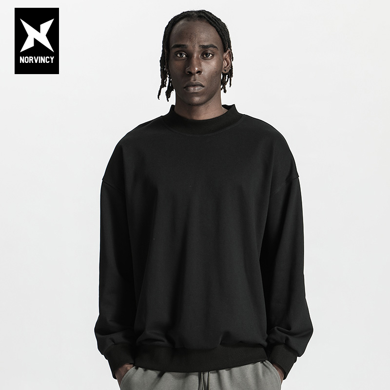 诺凡希秋冬纯色圆领休闲时尚卫衣