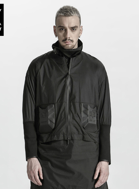 诺凡希 飞行夹克外套男秋款立体大口袋设计经典百搭黑色短款上衣