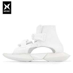 透气厚底增高日系原宿风中帮凉拖沙滩魔术贴潮凉鞋 诺凡希^夏季 男