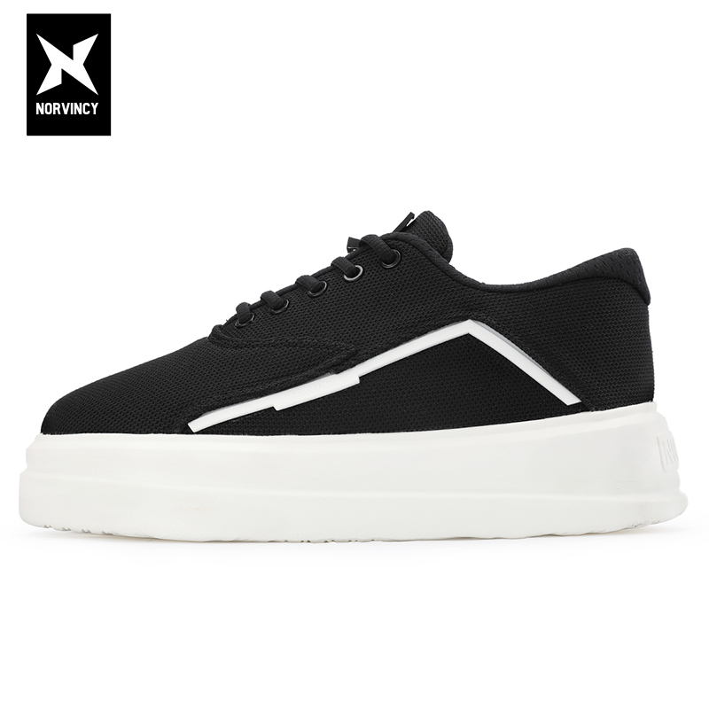诺凡希秋季韩版低帮男飞织帆布鞋