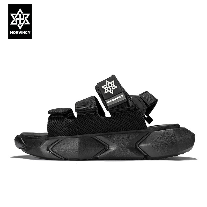 诺凡希休闲凉鞋男增高纯色简约露趾增高百搭潮牌新款男女凉拖潮