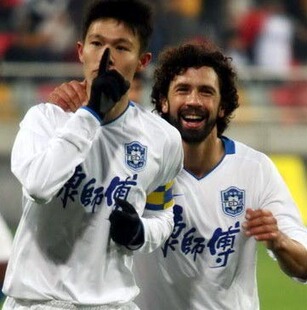 2009年天津泰达号码广告定制联赛烫印印字印号亚冠