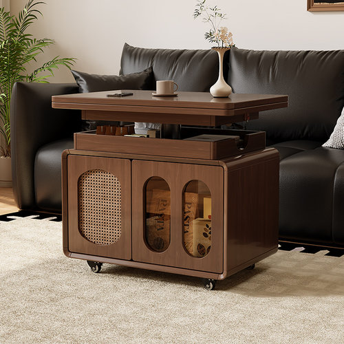 实木茶几折叠升降可移动沙发边柜客厅家用2026新款推车沙发边几