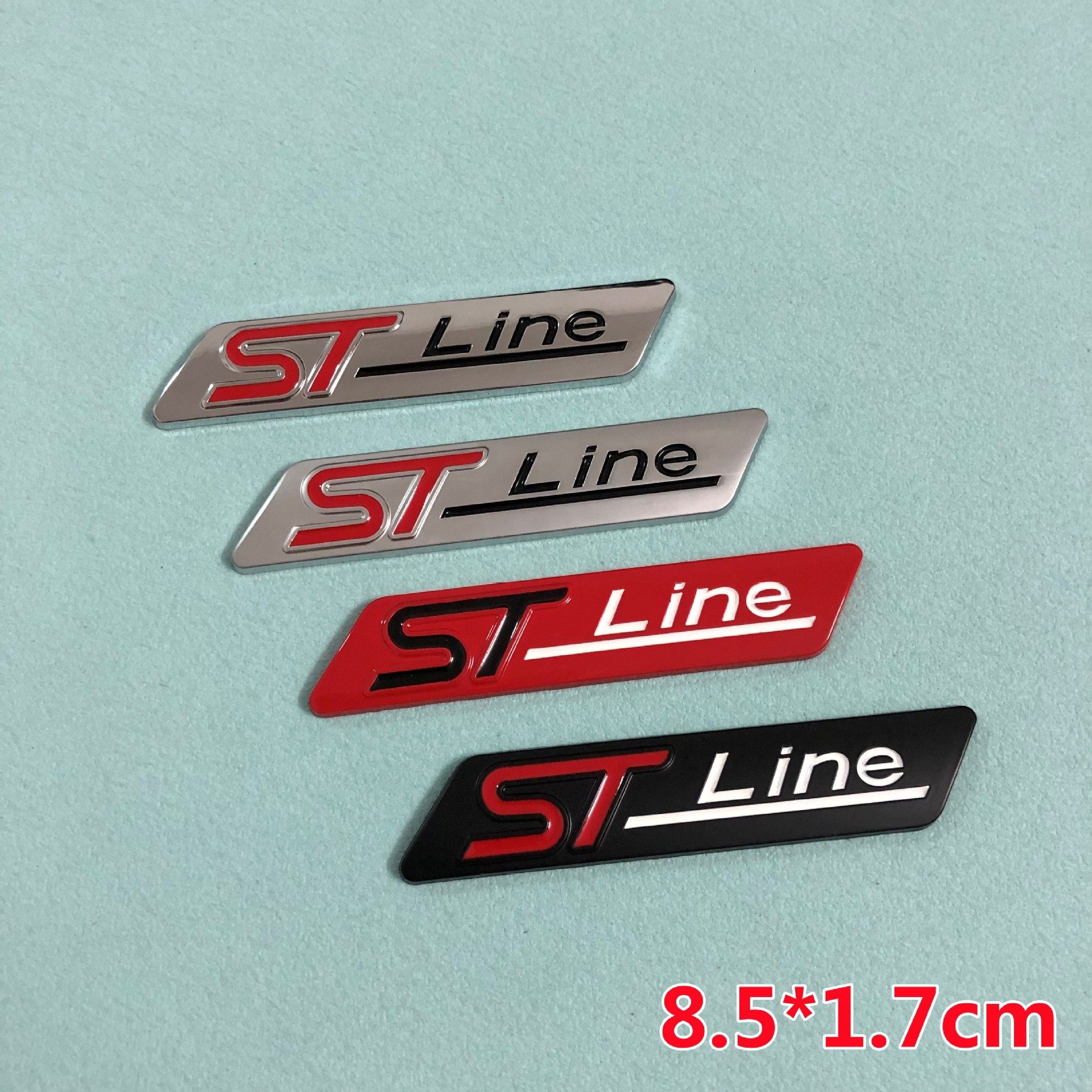 STline车标贴适用福特锐际福克斯改装叶子板贴标st line侧标尾标