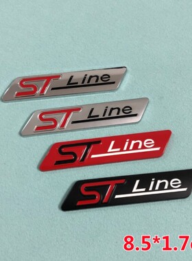 STline车标贴适用福特锐际福克斯改装叶子板贴标st line侧标尾标