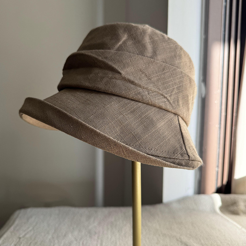 黑色亚麻防紫外线渔夫帽子女太阳帽子日系遮阳防晒开叉透气盆帽潮,服饰配件/皮带/帽子/围巾,帽子,淘宝优惠券,粉丝福利购,淘宝优惠卷