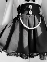 【 Love Contract 】 Japanese-style Lacey Clothing mass-produced subculture original heart-shaped choker short-sleeved pearl skirt thumbnail 5