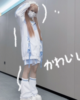 【 Electronic Sleepwalking 】 Japanese subculture mass-produced original water-color system hooded jacket, loose thumbnail 3