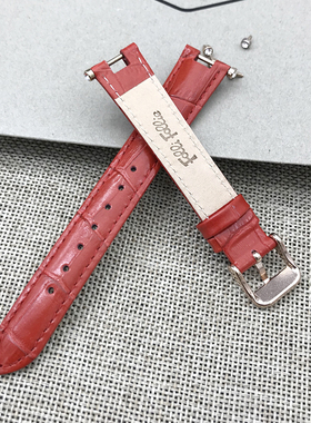 原装现货Folli Follie/芙丽表带真皮16MM凹口表带WF13B037SSS