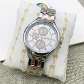 包邮 新款 FOSSIL化石手表不锈钢三眼多功能日历石英女表BQ1582