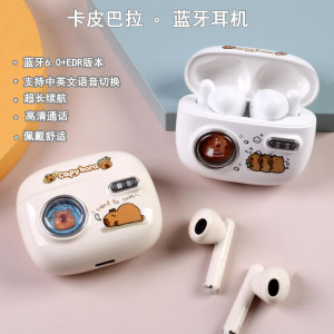 耳朵先森卡皮巴拉TWS超长续航无线蓝牙耳机半入耳式降噪游戏运动