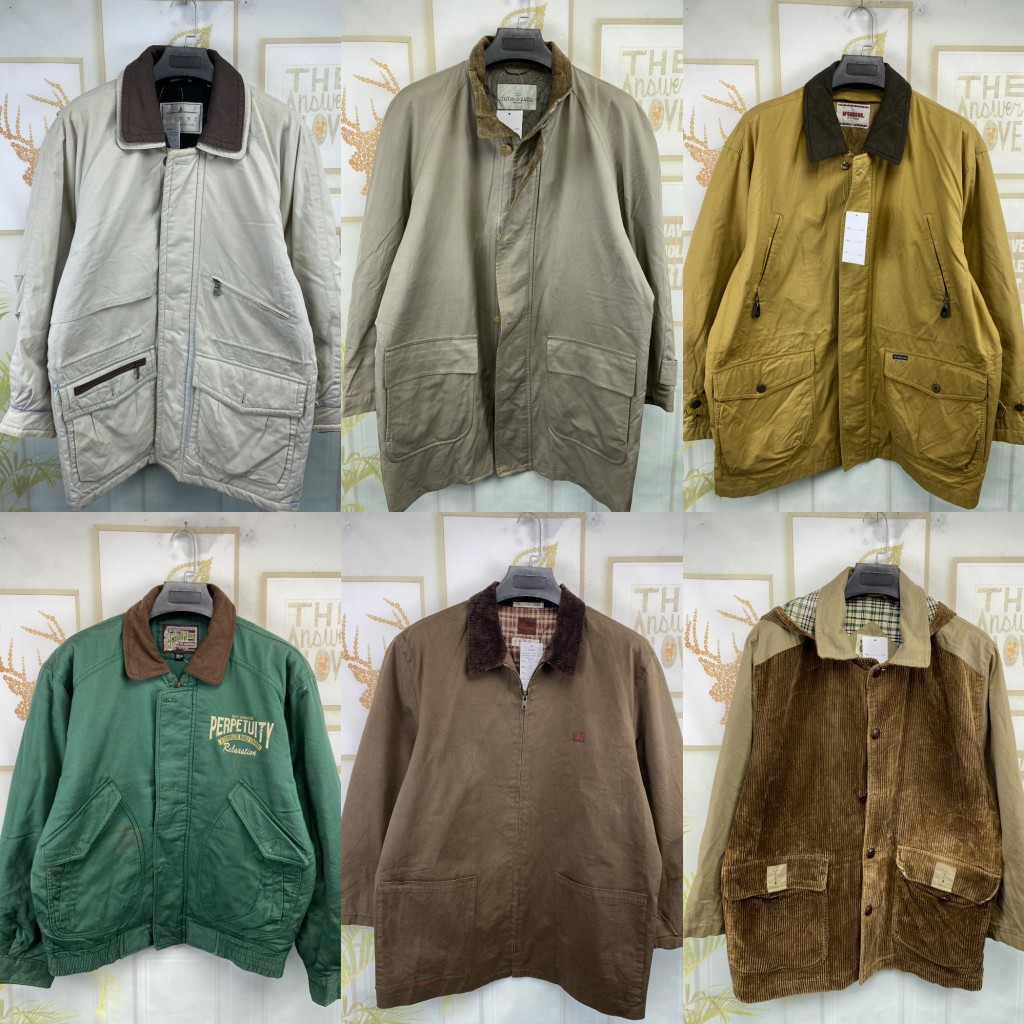 vintage古着多袋工装美式复古猎人装中古阿美咔叽风BF男女外套A33