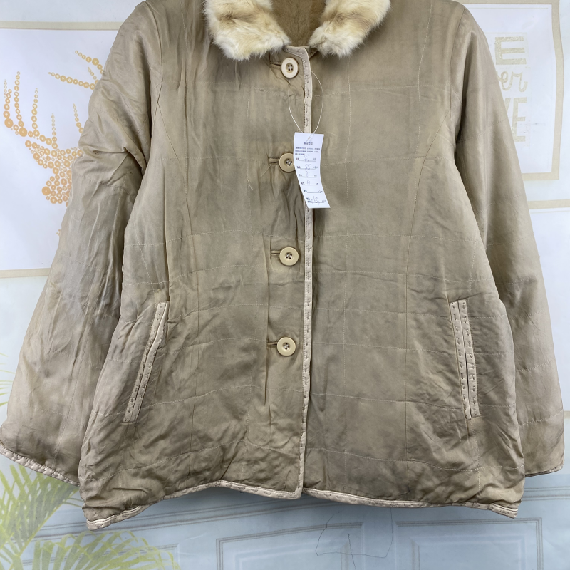 中古进口古着 水貂毛皮草冬季保暖外套女皮衣外套皮毛一体B72,女装/女士精品,棉衣/棉服,淘宝优惠券,粉丝福利购,淘宝优惠卷