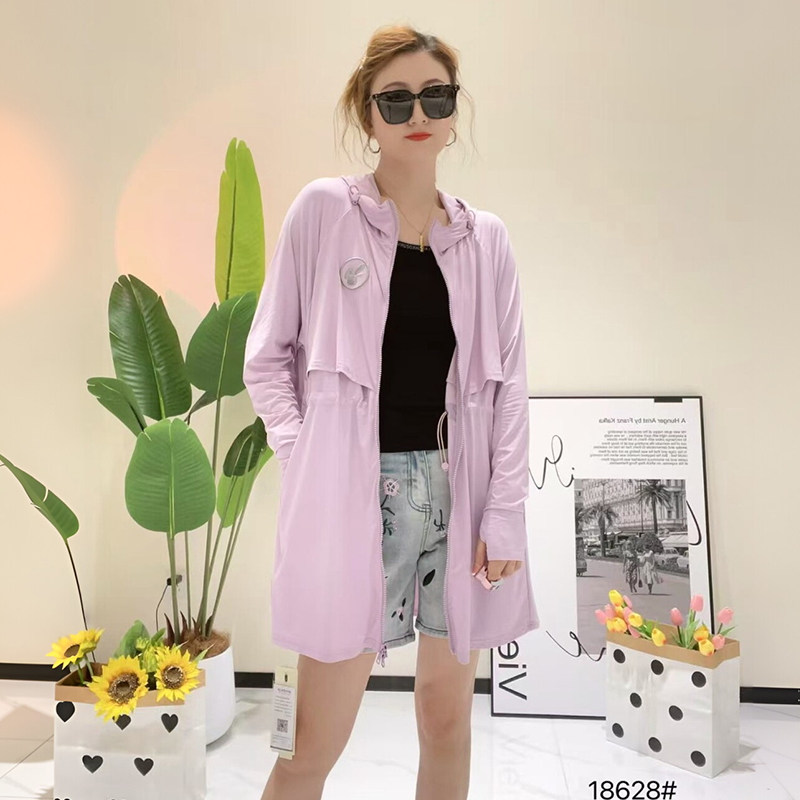 大码女装夏季中长款速干防晒衫